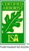 International Society of Arboriculture Certified Arborist Badge Todd Haskell NZ-0225A